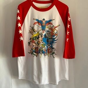 Justice League Graphic T-shirt 3/4 Length Sleeve